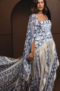 Angeline • Azure Blue With Tassels