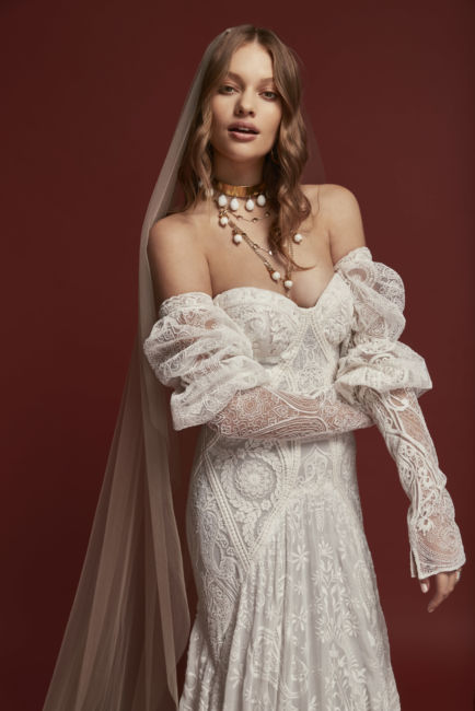 Lotus Gown with Cypress Sleeves