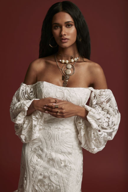 Nyles Gown with Hara Sleeves