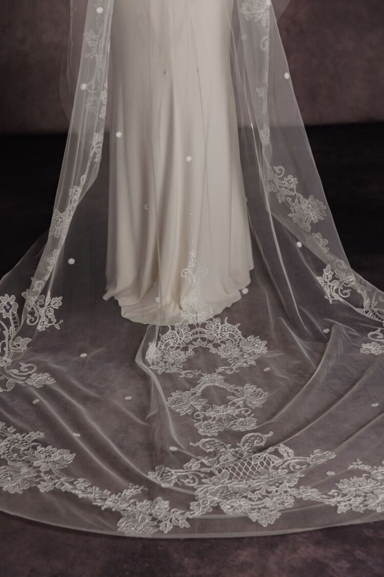 ivory dress fall Pearl Accent gown in Antique Ivory – Only Little Once main image 1