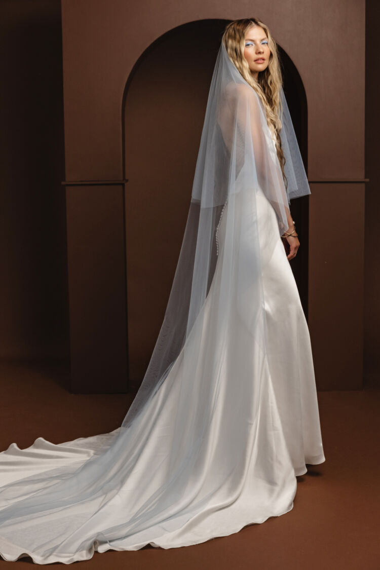 Tiered Veil • Azure Blue